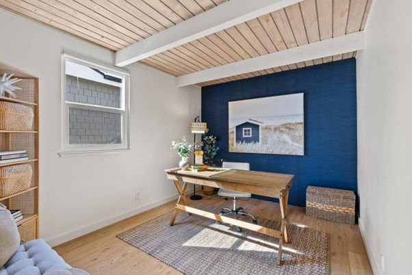 Home Office, Interior, Wooden Ceilings, Wood Texture Flooring
