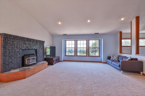 Empty room, Fireplace, Interior, Recessed Lighting