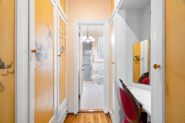 Bathroom, Chandelier, Interior, Wood Texture Flooring