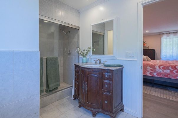 Bathroom, Bedroom, Glass Shower, Interior, Recessed Lighting