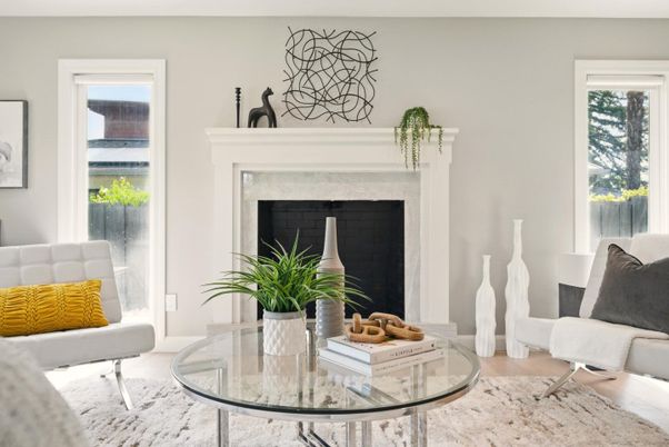 Fireplace, Interior, Wood Texture Flooring