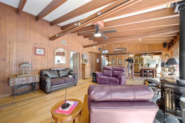 Dining room, Interior, Living room, Wooden Beams, Wood Texture Flooring, Wooden Walls