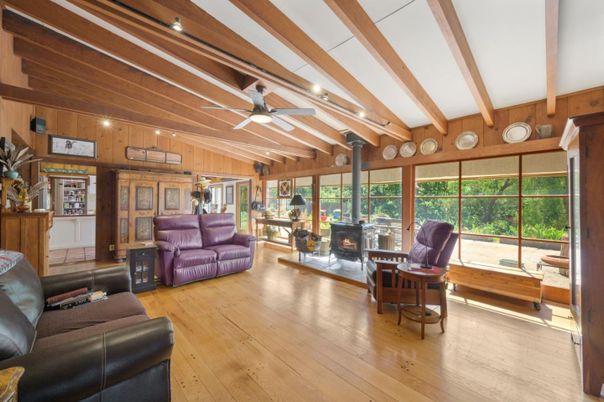 Fireplace, Interior, Living room, Wooden Beams, Wood Texture Flooring, Wooden Walls