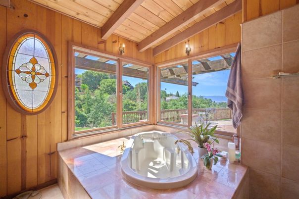 Bathroom, Interior, Water, Wooden Beams, Wooden Ceilings, Wooden Walls