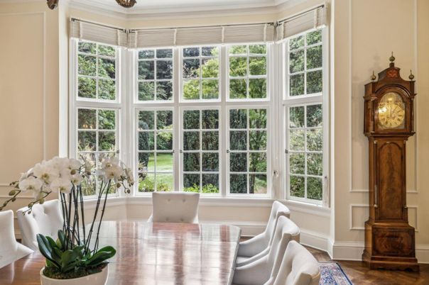 Dining room, Interior, Sun Room, Wood Texture Flooring