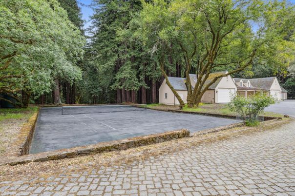 Detached Garage, Exterior, Tennis Courts