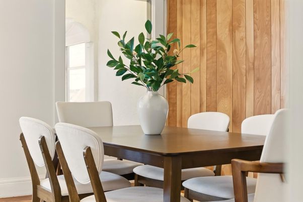 Dining room, Interior, Wood Texture Flooring