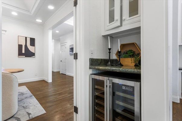 Elevator, Interior, Recessed Lighting, Wood Texture Flooring