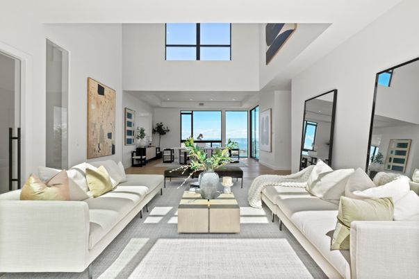 Interior, Living room, Recessed Lighting, Water, Wood Texture Flooring