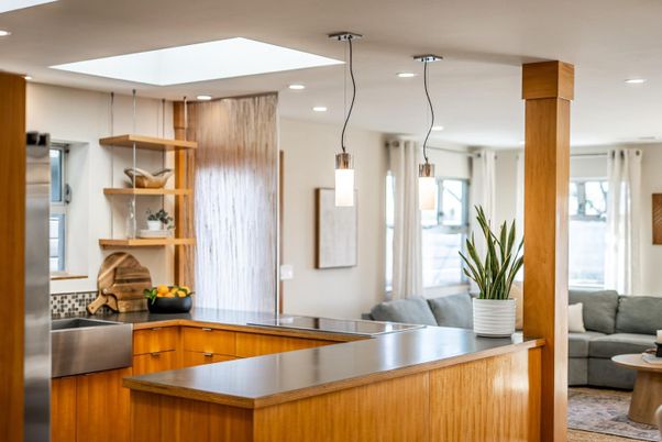 Interior, Kitchen, Pendant Lights, Recessed Lighting, Stainless Steel Appliances