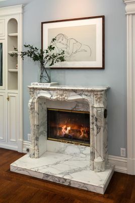 Fireplace, Interior, Wood Texture Flooring