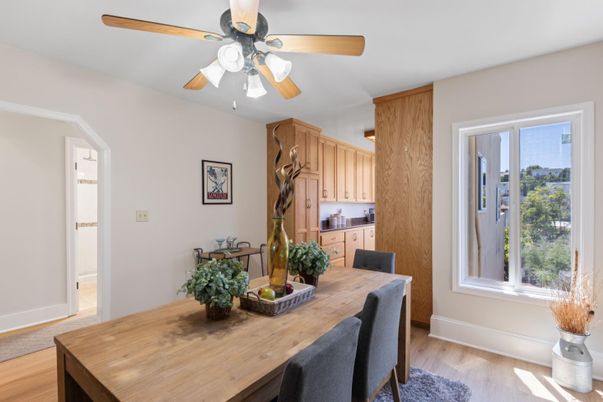 Dining room, Interior, Wood Texture Flooring