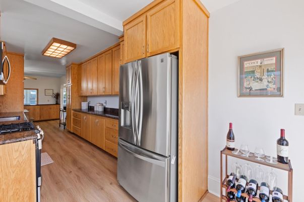 Interior, Kitchen, Wood Texture Flooring