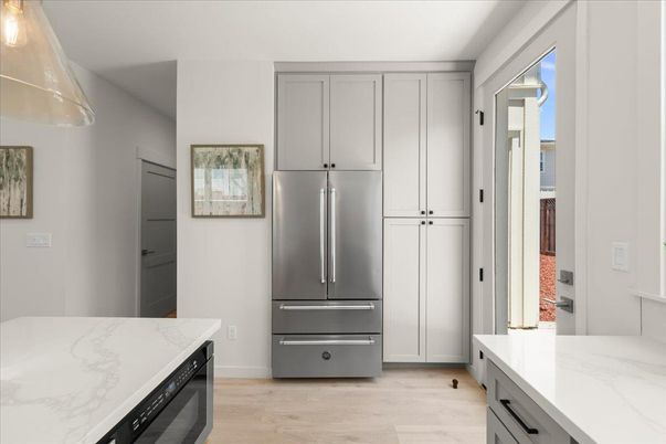 Interior, Kitchen, Wood Texture Flooring
