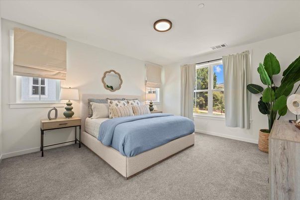 Bedroom, Interior, Recessed Lighting