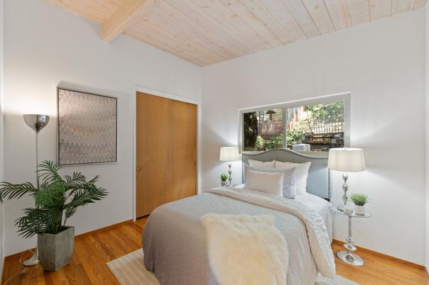 Bedroom, Interior, Wooden Ceilings, Wood Texture Flooring
