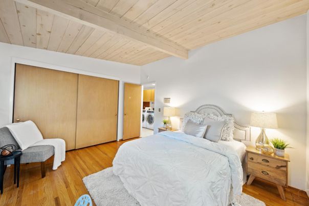 Bedroom, Interior, Wooden Ceilings, Wood Texture Flooring