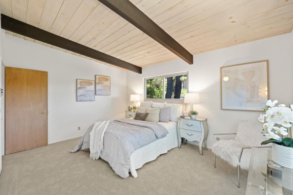 Bedroom, Interior, Wooden Beams, Wooden Ceilings