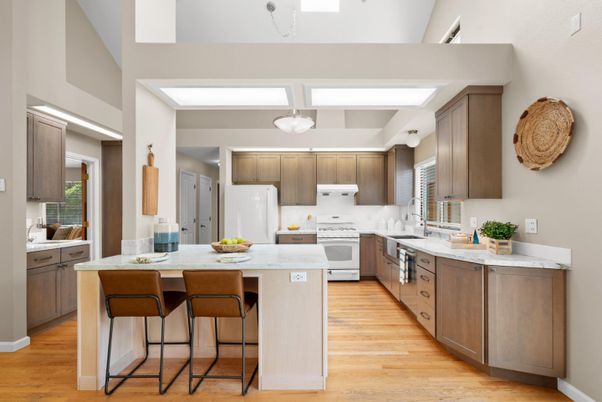 Interior, Kitchen, Wood Texture Flooring