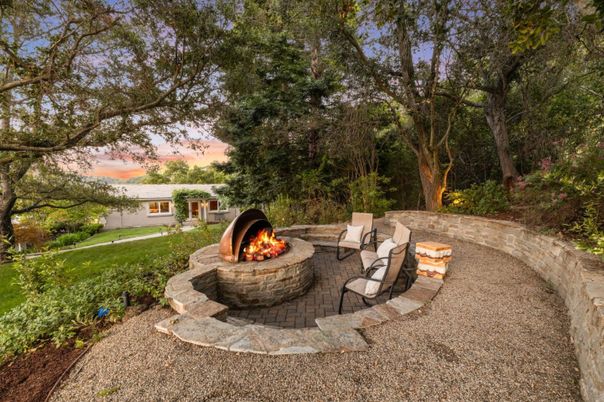Backyard, Exterior, Fireplace