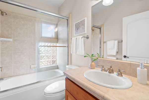 Bathroom, Glass Shower, Interior, Tile Countertops