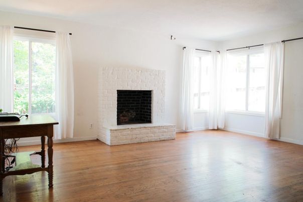 Empty room, Fireplace, Interior, Wood Texture Flooring