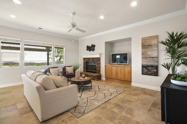 Fireplace, Interior, Living room, Recessed Lighting