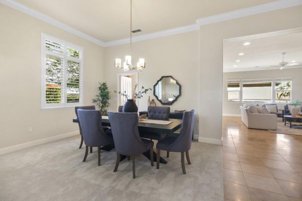 Dining room, Interior, Living room, Pendant Lights, Recessed Lighting