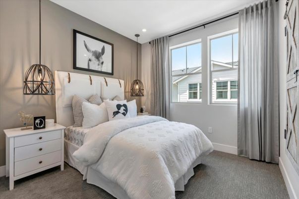 Bedroom, Interior, Pendant Lights, Recessed Lighting