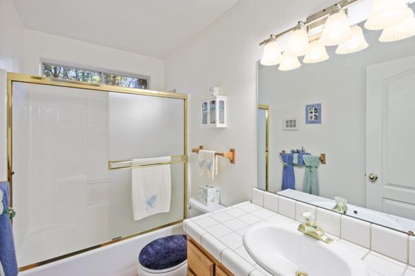 Bathroom, Glass Shower, Interior, Tile Countertops