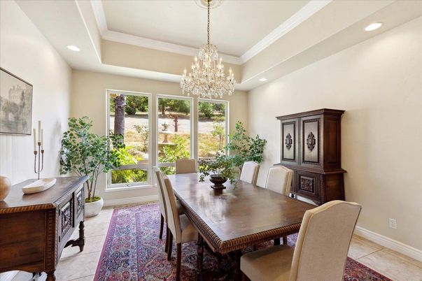 Chandelier, Dining room, Interior, Recessed Lighting