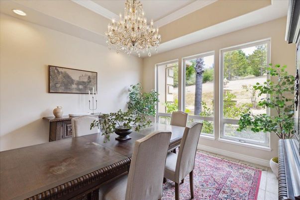 Chandelier, Dining room, Interior, Recessed Lighting