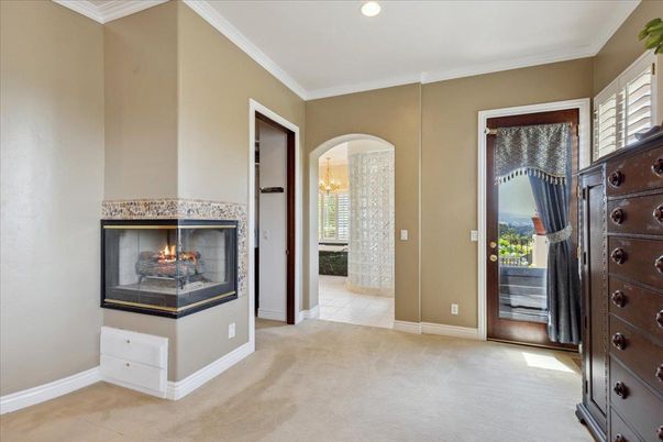Chandelier, Empty room, Fireplace, Interior, Recessed Lighting