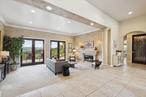 Fireplace, Interior, Living room, Recessed Lighting