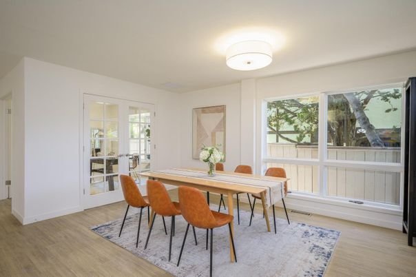 Dining room, Interior, Wood Texture Flooring