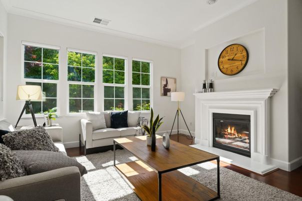 Fireplace, Interior, Living room, Wood Texture Flooring