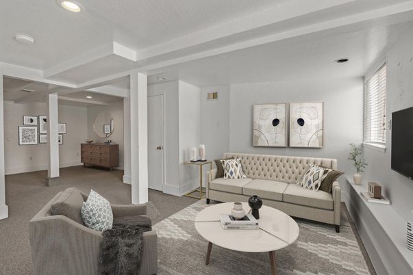 Interior, Living room, Recessed Lighting