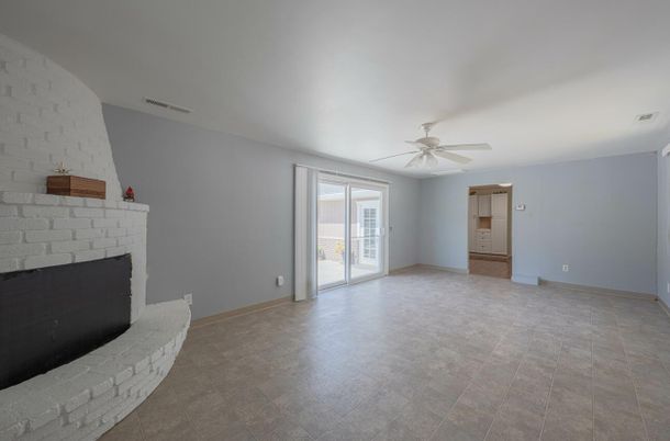 Empty room, Fireplace, Interior