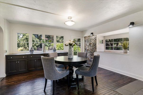 Dining room, Interior, Wood Texture Flooring
