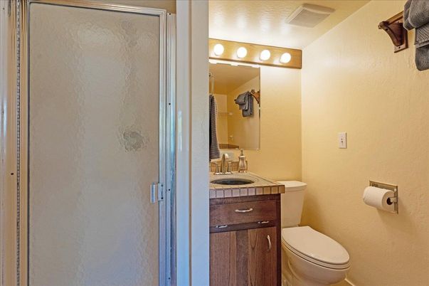 Bathroom, Glass Shower, Interior, Tile Countertops