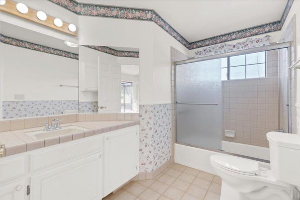 Bathroom, Glass Shower, Interior, Tile Countertops