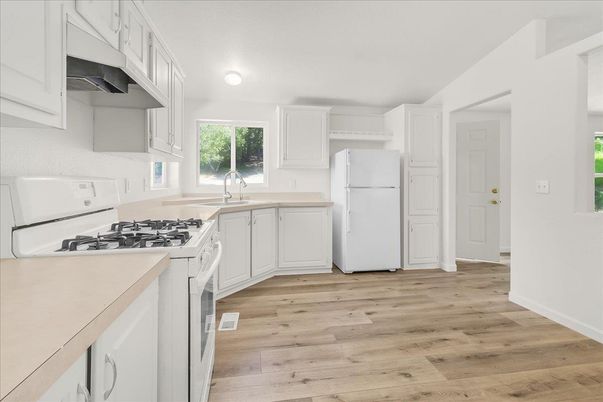 Interior, Kitchen, Wood Texture Flooring