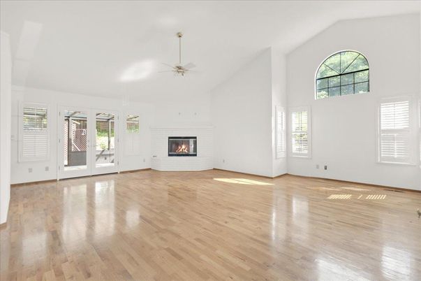 Empty room, Fireplace, Interior, Wood Texture Flooring