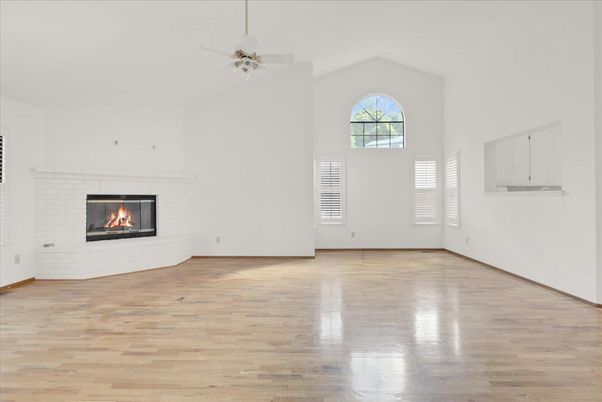 Empty room, Fireplace, Interior, Wood Texture Flooring