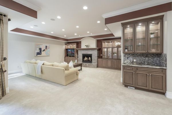 Fireplace, Interior, Living room, Recessed Lighting