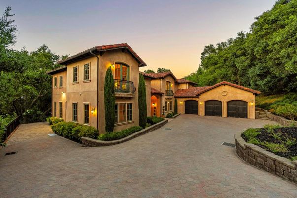 Attached, Backyard, Exterior, Facade, Mediterranean