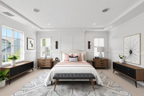 Bedroom, Interior, Recessed Lighting