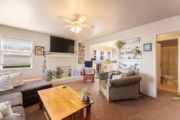 Bathroom, Fireplace, Interior, Living room