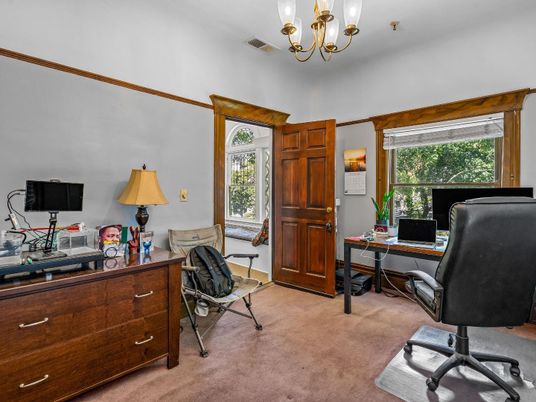 Chandelier, Home Office, Interior