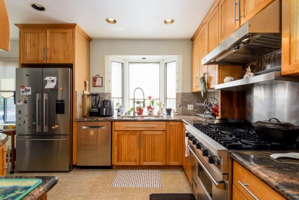 Interior, Kitchen, Recessed Lighting, Stainless Steel Appliances